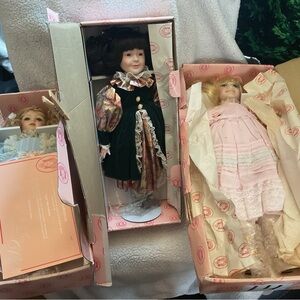 Three Design Debut Porcelain Dolls